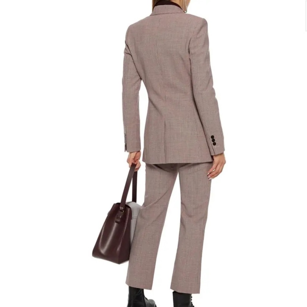Theory Double-Breasted Houndstooth Blazer Red & Cream size 2 like new - Picture 3 of 9